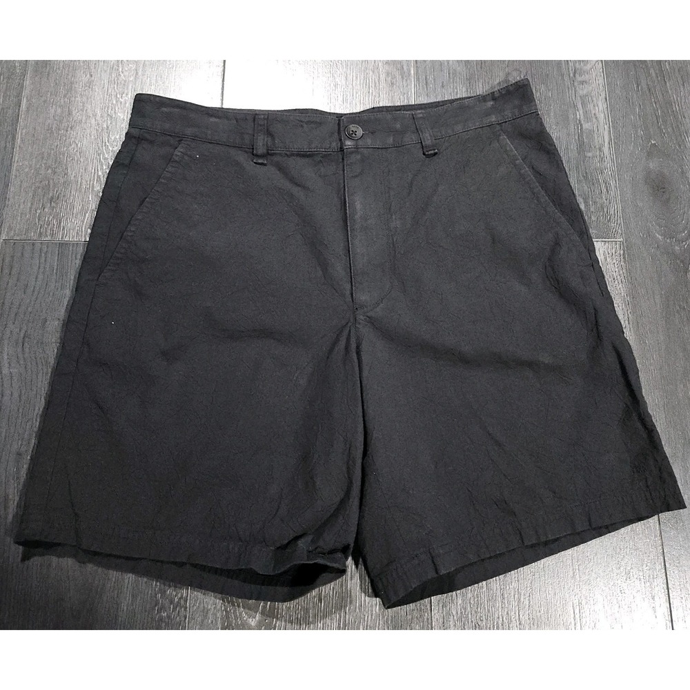 Rag Bone Chino Shorts Men 31 Black Preppy Flap Pocket 7" Textured City Classic